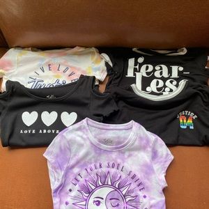 Justice size 6 tops like new